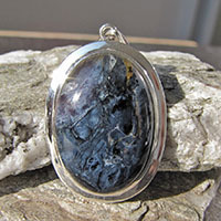 Pietersite Pendant ⯌ Midnight blue ⯌ 925 Silver