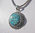 Round Sea Jasper Pendant adorned ❂ 925 Silver Jewelry