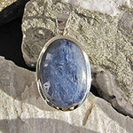 Shimmering Kyanite Pendant ❈ Indian 925 Silver Jewelry