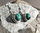 Runde indische Malachit Ohrringe • 925 Silberschmuck