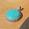 Round Turquoise Pendant ornated • Indian Silver Jewelry