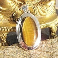 Indian Tiger's-Eye Pendant ❈ 925 Silver Jewelry Design