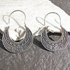 Indian Hoop Earrings ♢ Ethnic Design ♢ 925 Silver
