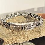 Indian Silver Bracelet ☙ Ethnic Look ☙ Decorated Clasp