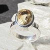 Citrin Ring ✧ modernes Design 925 Silber -30%