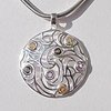 Chakra Amulet Pendant 925 Silver ❦ Gemstones Triskelion