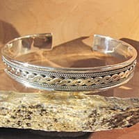 Indian Bangle ornate Decoration ❧ 925 Silver Jewelry