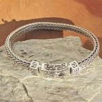 Magnificent Indian Bracelet ❈ Decorated Clasp ❈ 925 Silver
